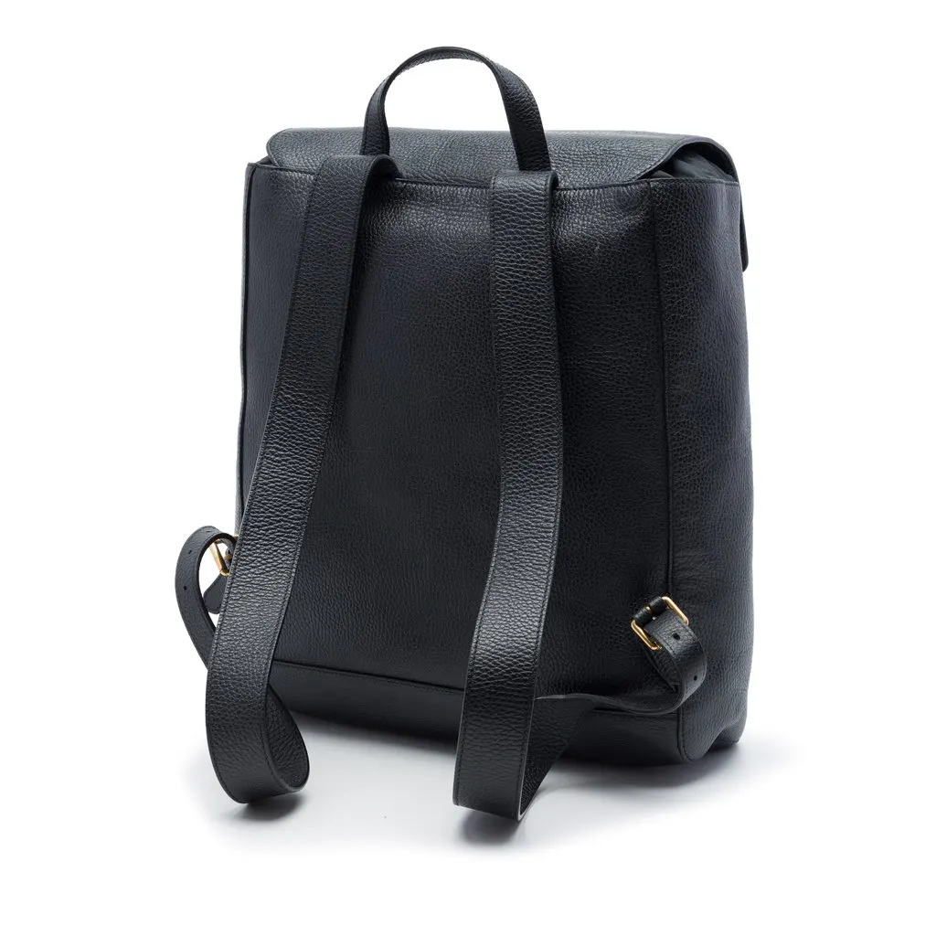 Gucci GG Marmont Calfskin Backpack Black Leather Very good - Back View
