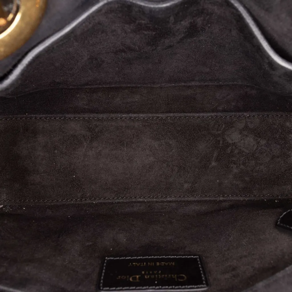 Dior Small Crinkled Patent Cannage My ABCDior Lady Dior Black Leather Very good - Model View