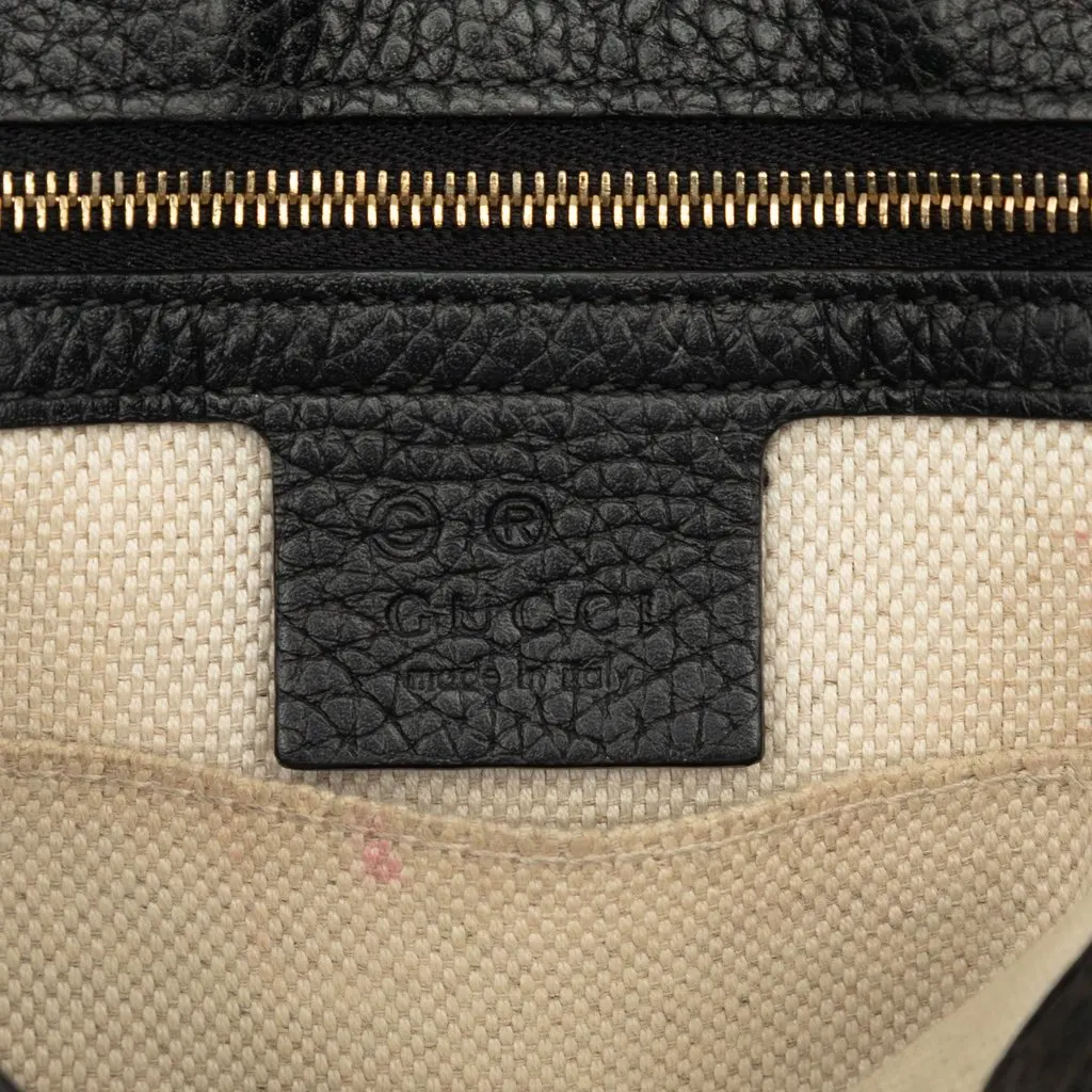 Gucci Medium Calfskin Soho Chain Flap Crossbody Black Leather Very good - Box View