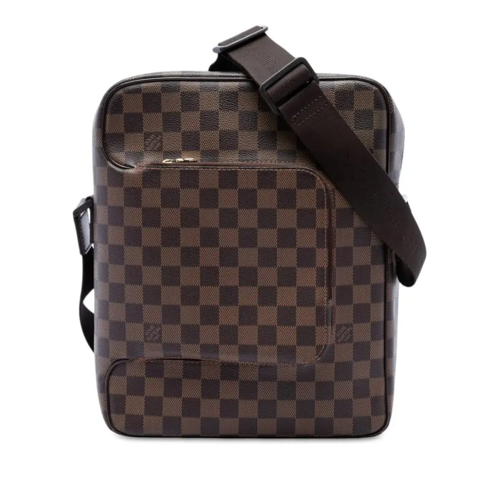 Louis Vuitton Damier Ebene Olav MM Brown Very good - Front View