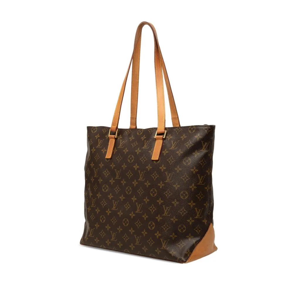 Louis Vuitton Monogram Cabas Mezzo Brown Canvas Good - Back View
