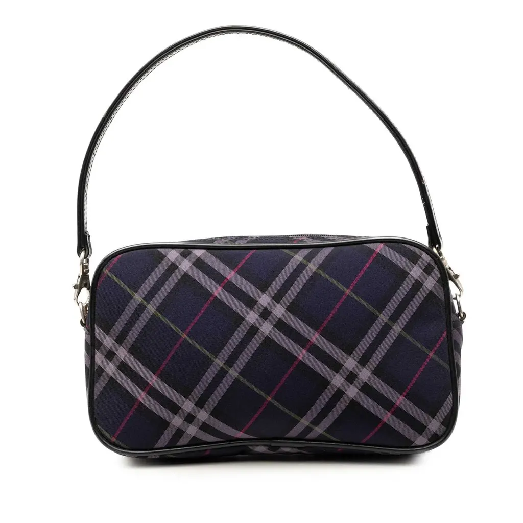 Burberry Supernova Check Canvas Pochette Blue Very good - Front View