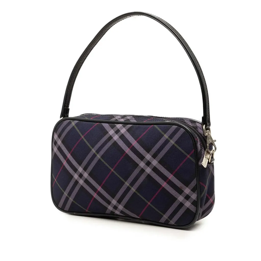 Burberry Supernova Check Canvas Pochette Blue Very good - Back View