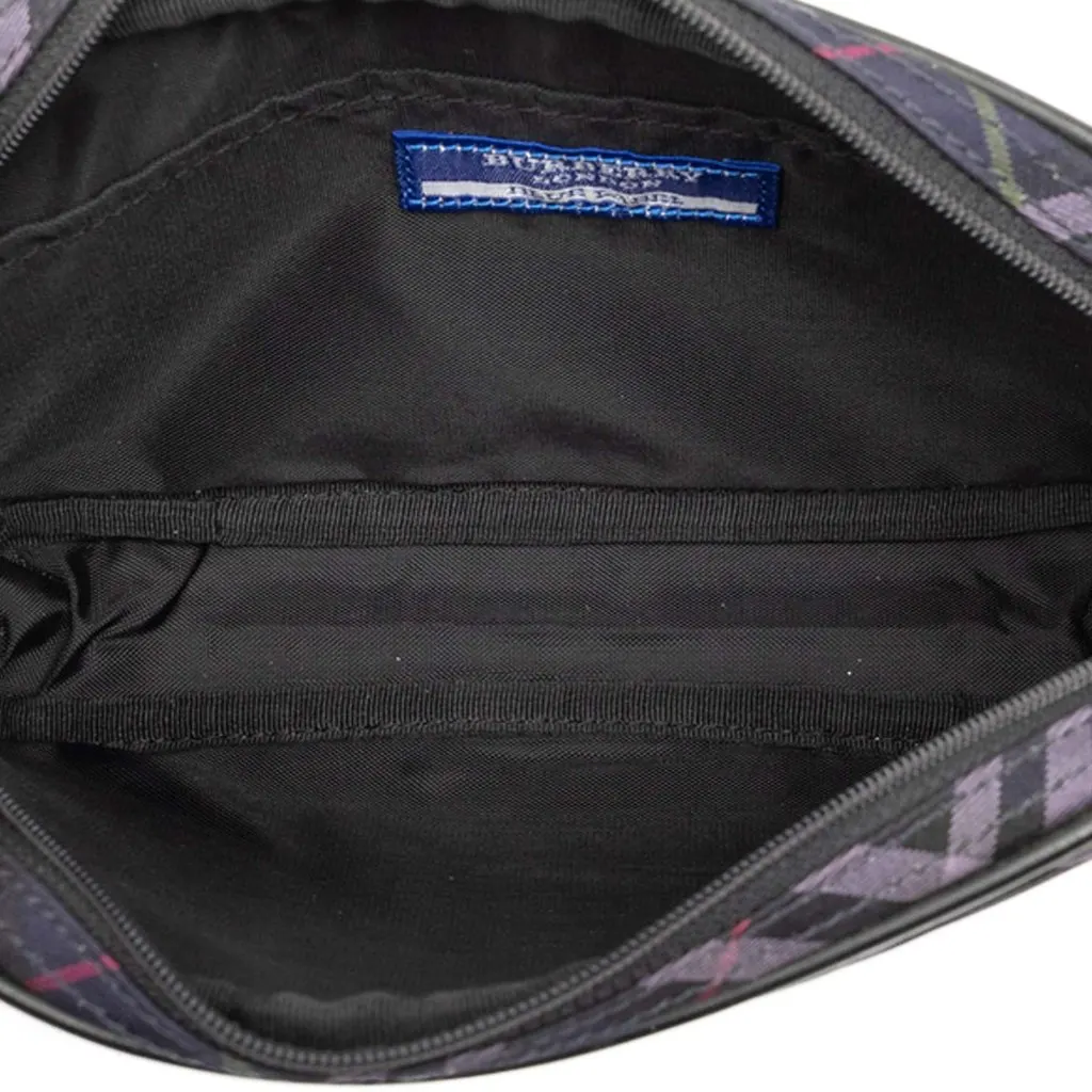 Burberry Supernova Check Canvas Pochette Blue Very good - Model View