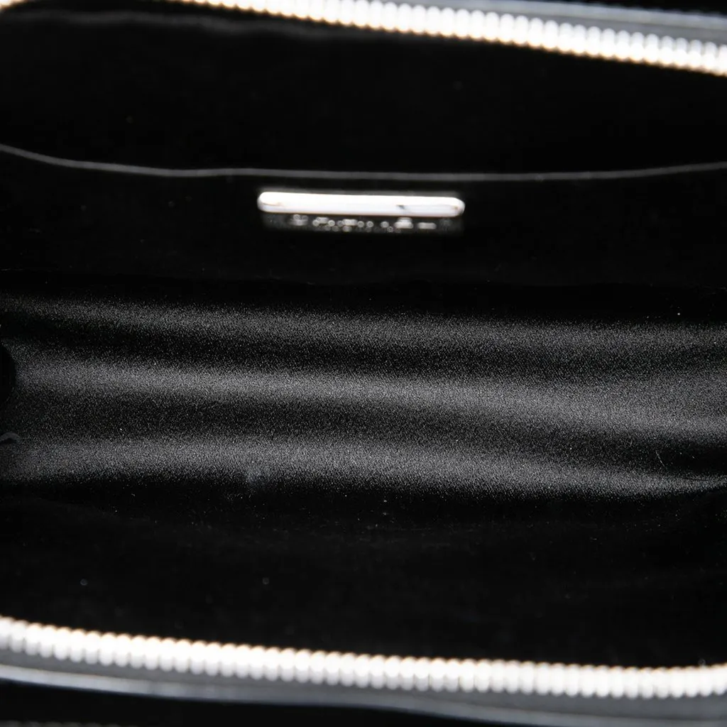 Chanel Mini CC Patent Clutch With Chain Black Leather Very good - Model View