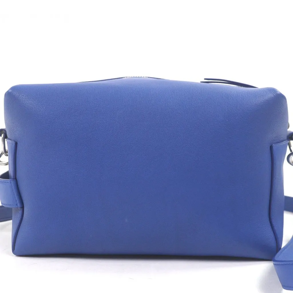 Celine Calfskin Take Away Crossbody Blue Leather Very good - Back View