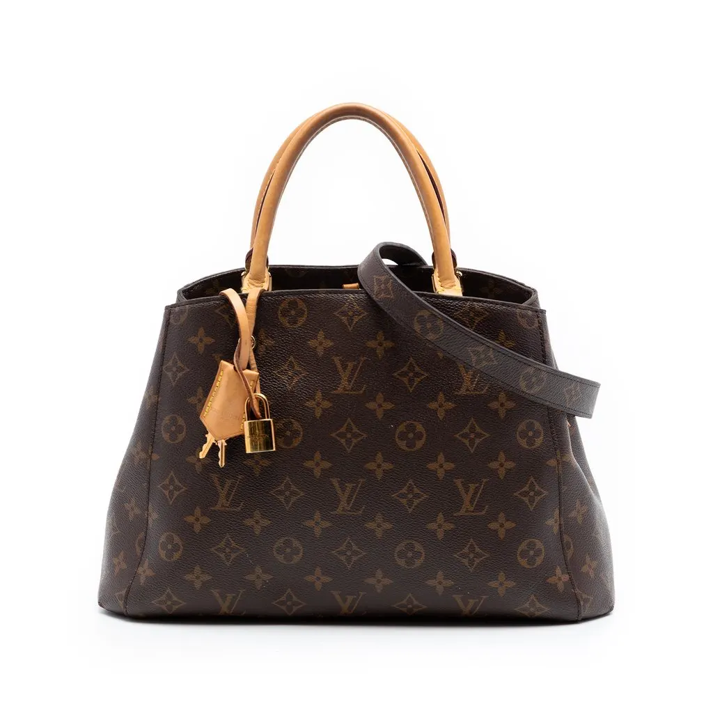 Louis Vuitton Monogram Montaigne MM Brown Very good - Front View
