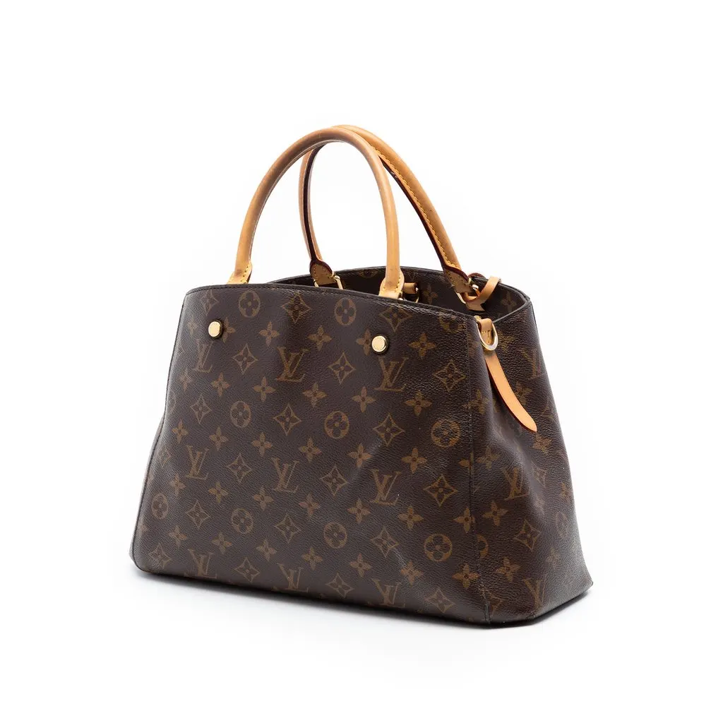 Louis Vuitton Monogram Montaigne MM Brown Very good - Back View