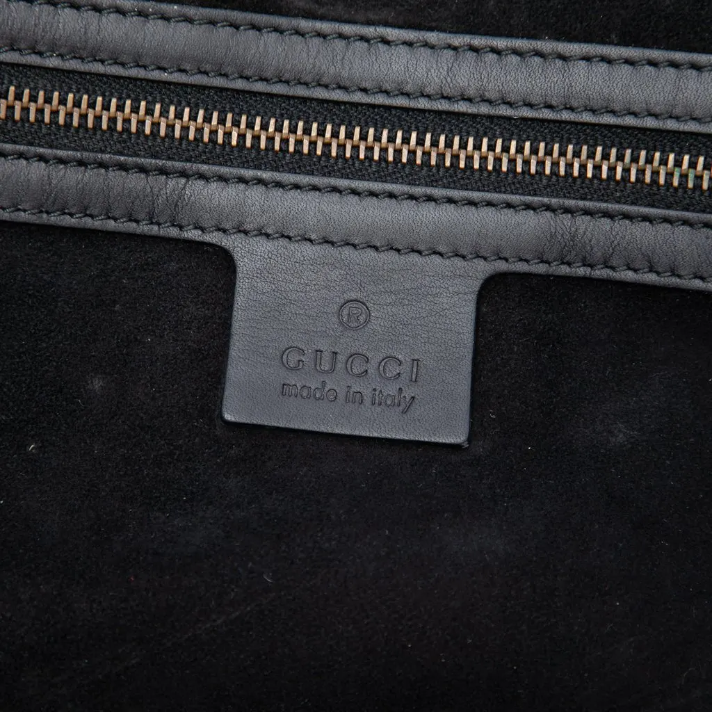 Gucci Pony Hair Stirrup Tote Black Very good - Box View