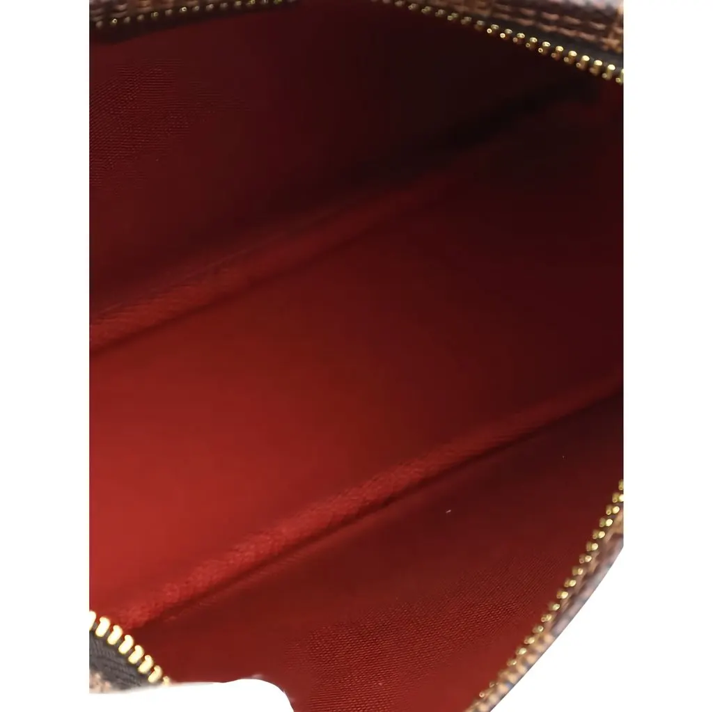 Louis Vuitton Damier Ebene Trousse Pochette Brown Canvas Good - Model View