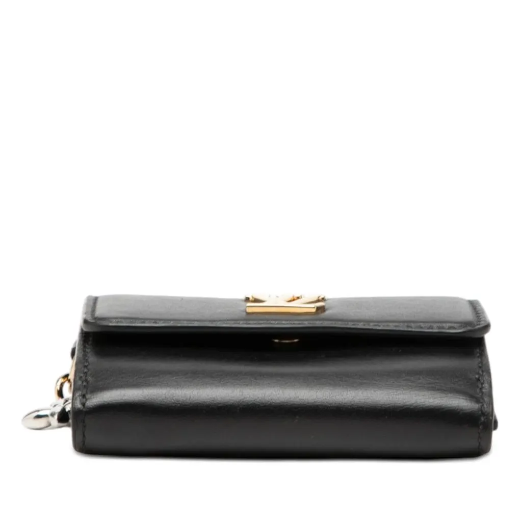 Louis Vuitton Mini Calfskin LV Bloom Trifold Wallet Black Leather Very good - Inside View