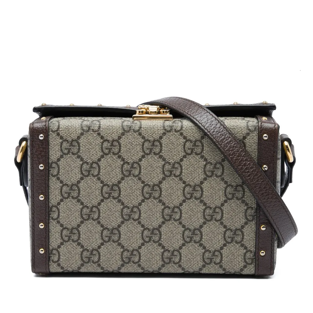 Gucci Mini GG Supreme Trunk Crossbody Beige Canvas Very good - Front View