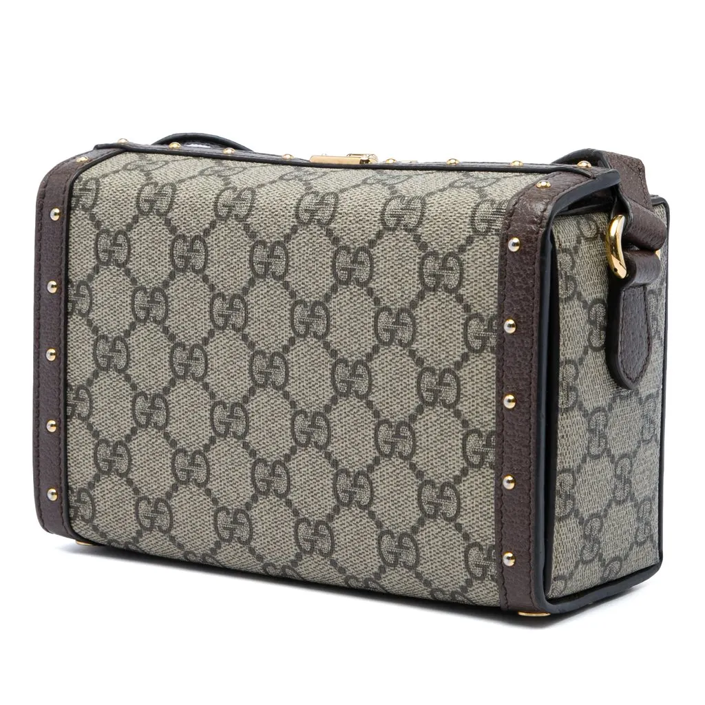 Gucci Mini GG Supreme Trunk Crossbody Beige Canvas Very good - Back View