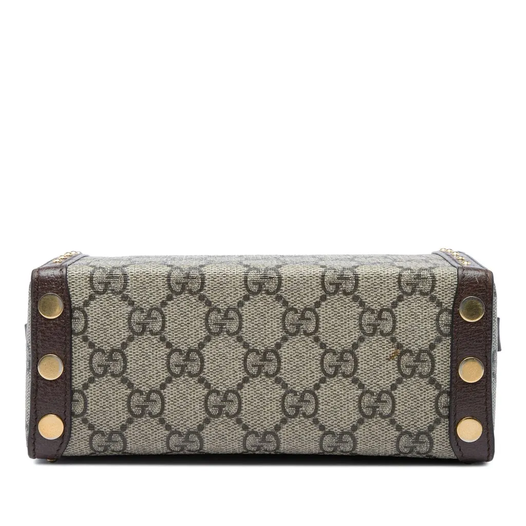 Gucci Mini GG Supreme Trunk Crossbody Beige Canvas Very good - Inside View