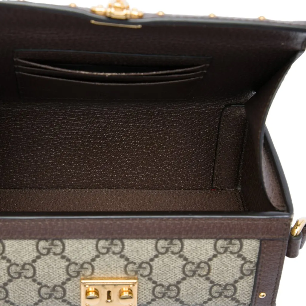 Gucci Mini GG Supreme Trunk Crossbody Beige Canvas Very good - Model View