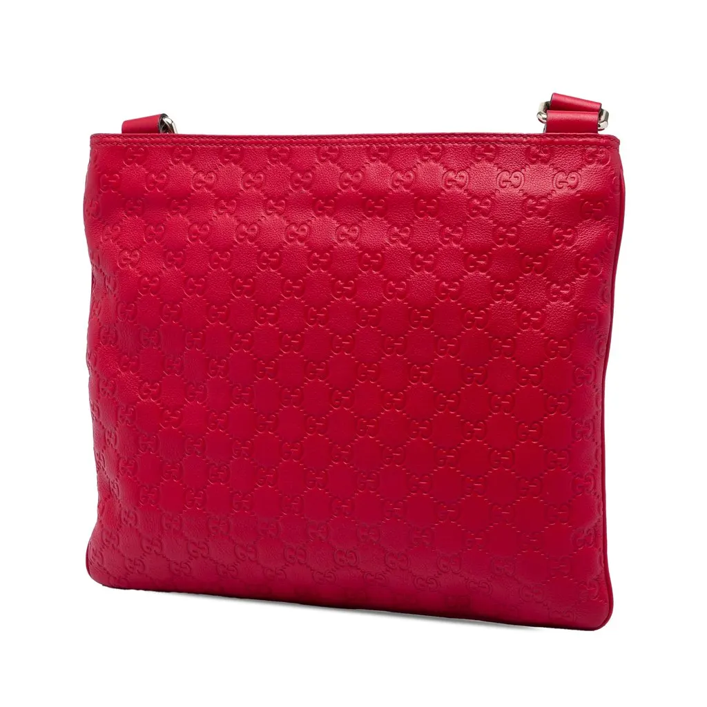 Gucci Guccissima Crossbody Red Leather Very good - Back View