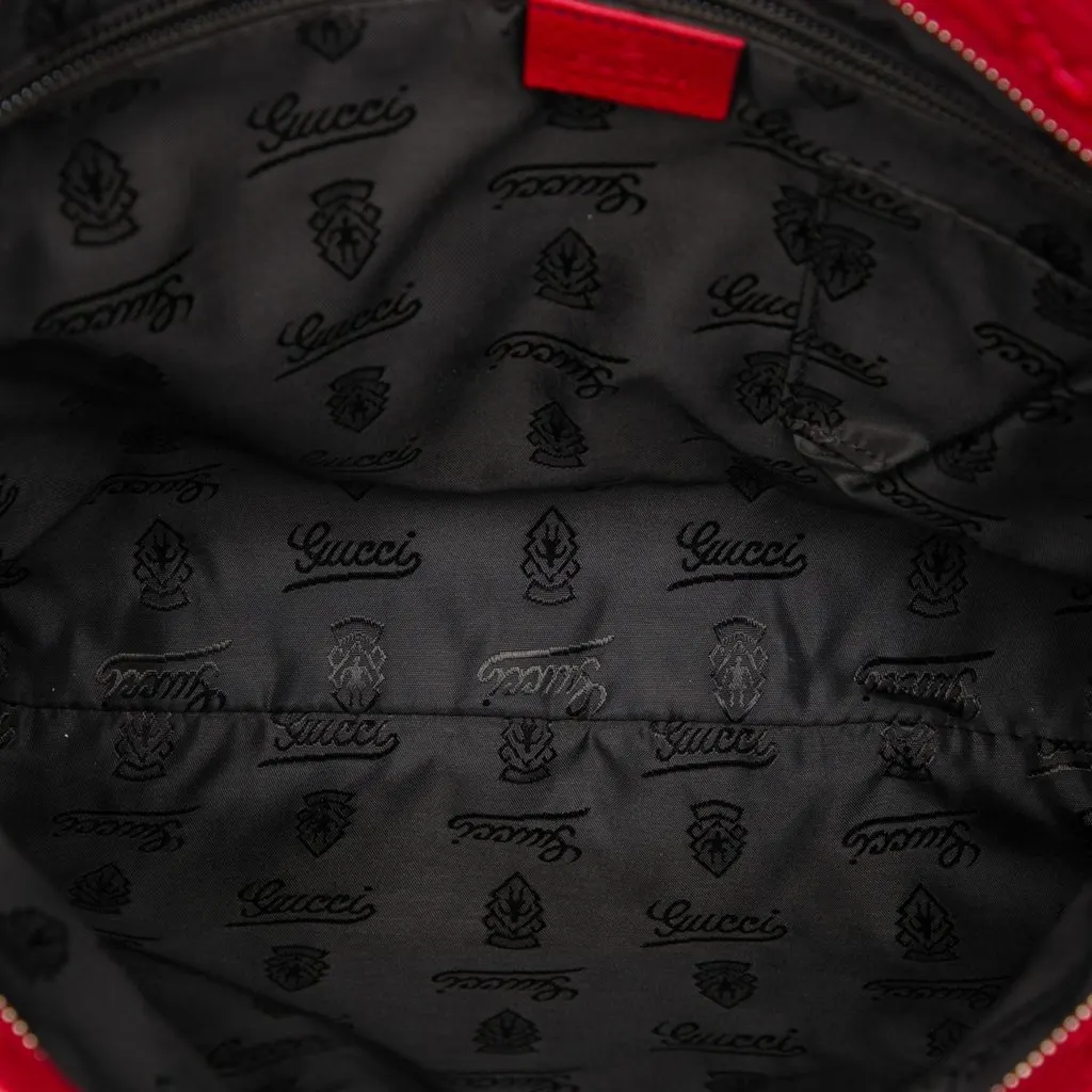Gucci Guccissima Crossbody Red Leather Very good - Model View