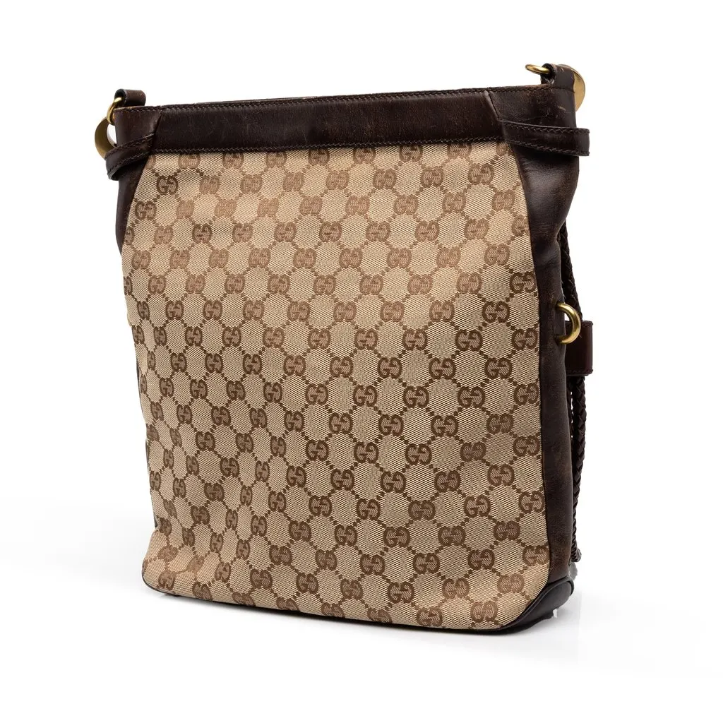 Gucci GG Canvas Crossbody Beige Canvas Very good - Back View