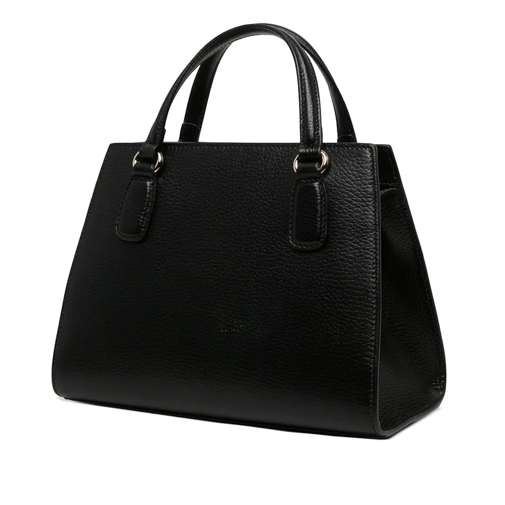 Gucci Medium Dollar Calf Soho Top Handle Convertible Tote Black Leather Very good - Back View