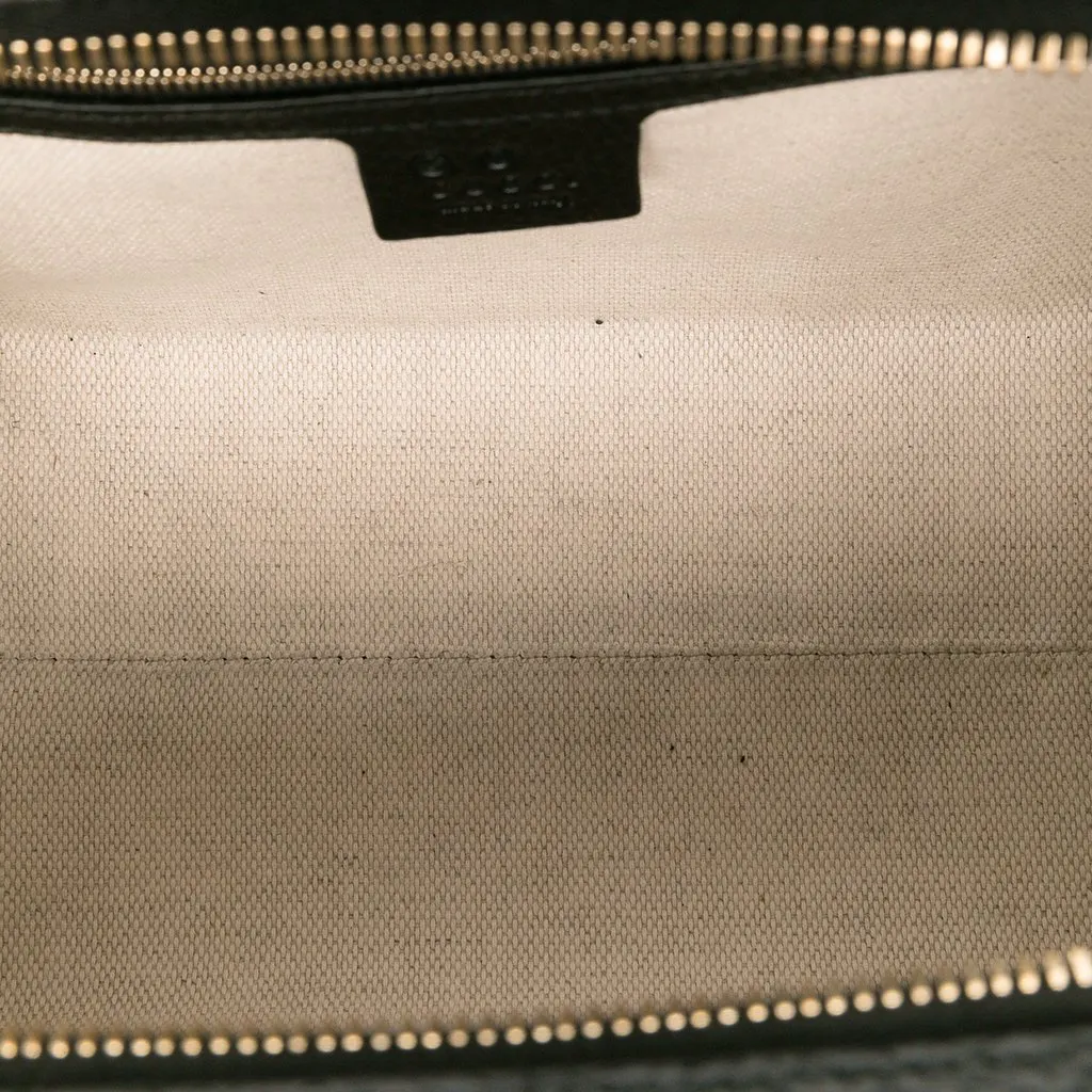 Gucci Medium Dollar Calf Soho Top Handle Convertible Tote Black Leather Very good - Model View