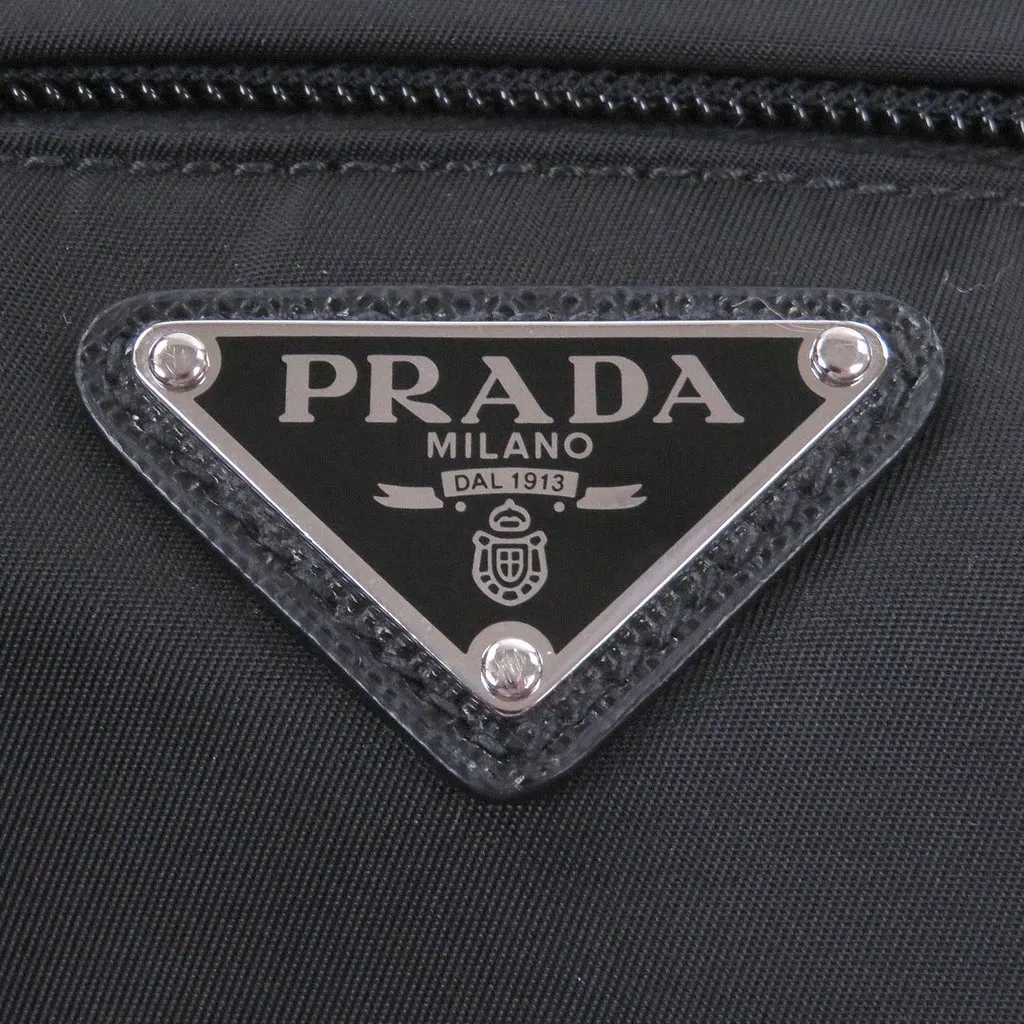 Prada Saffiano Trimmed Re Nylon Belt Bag Black Very good - Model View