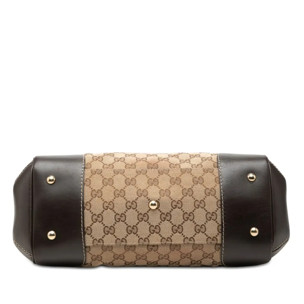 Gucci GG Canvas Web Mayfair Tote Beige Very good - Inside View