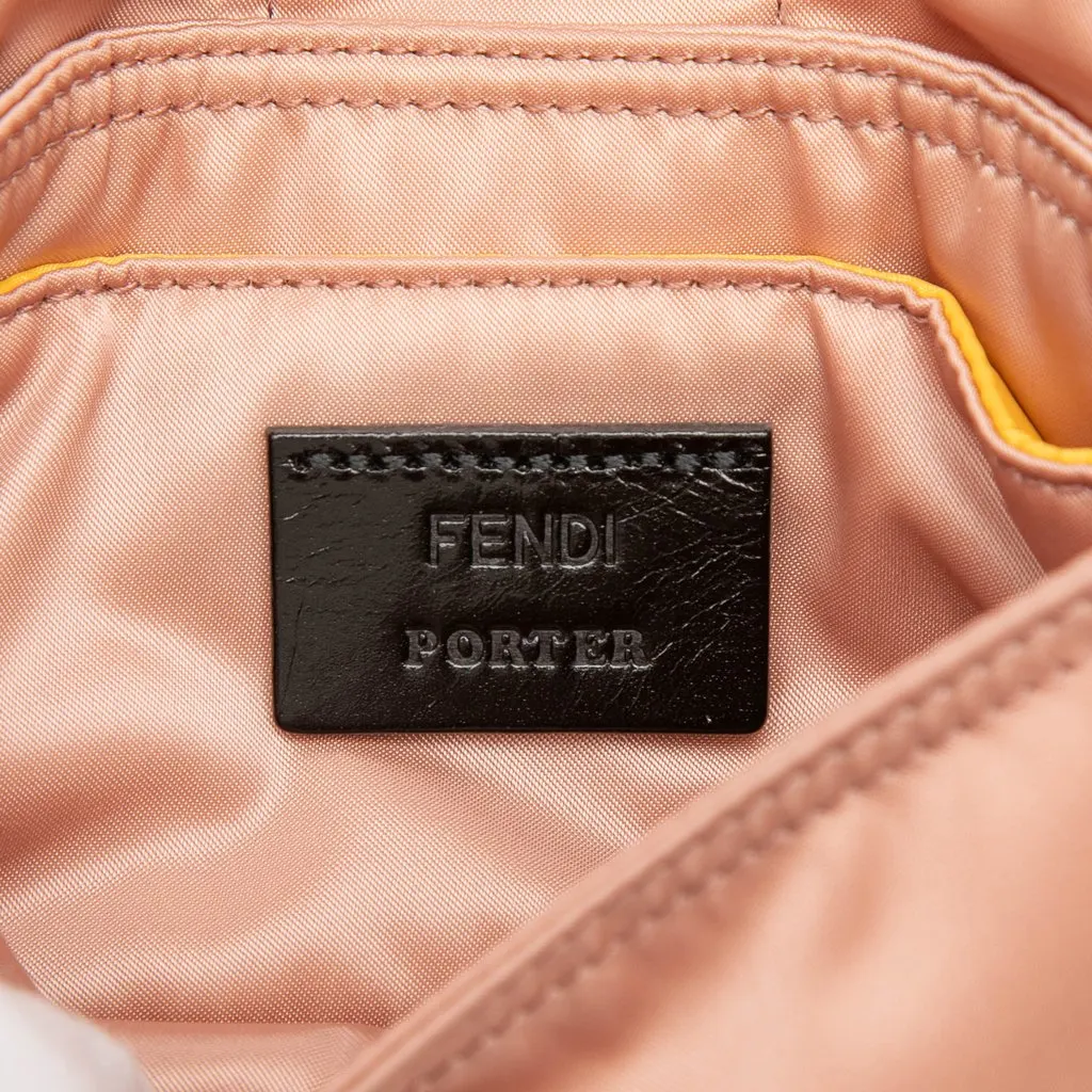Fendi Porter Yoshida Nylon Baguette Satchel Pink Very good - Box View