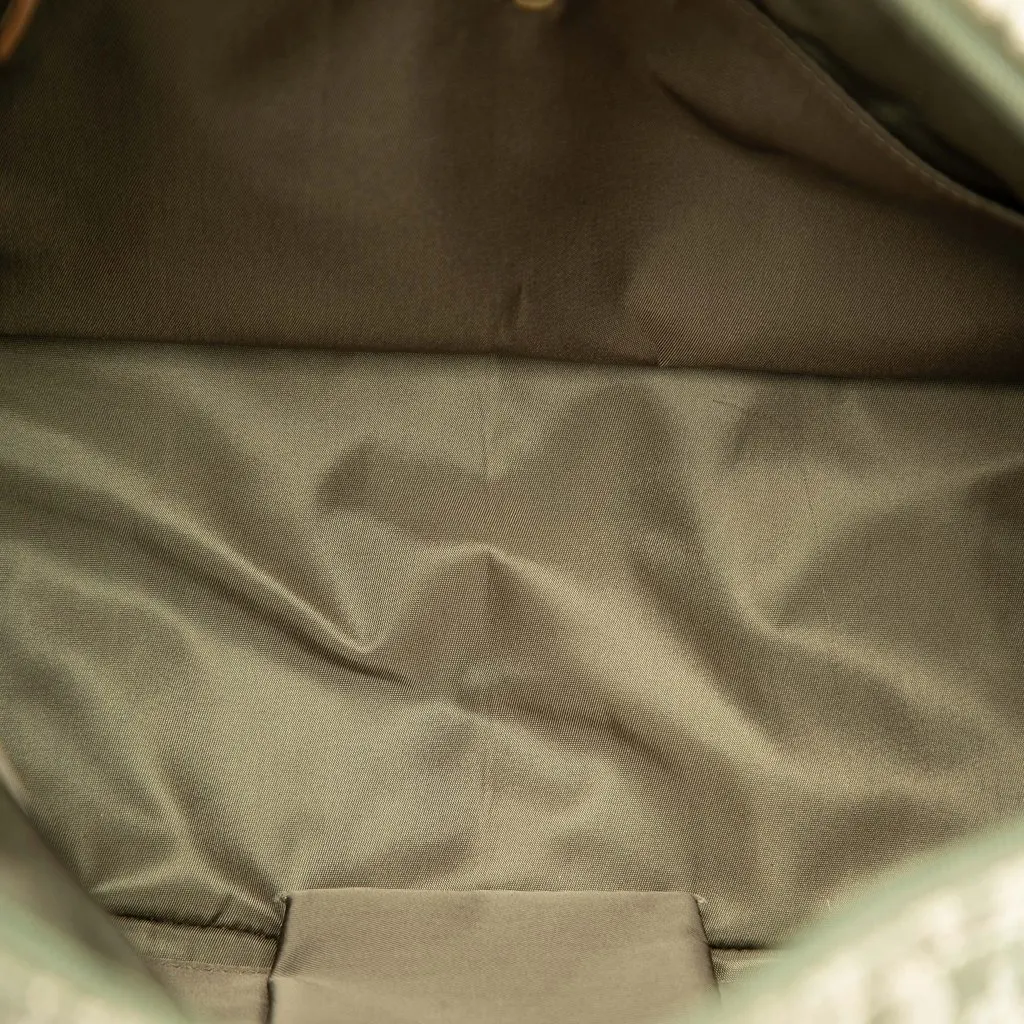 Dior Diorissimo Canvas Double Saddle Bowler Bag Green Canvas Good - Model View