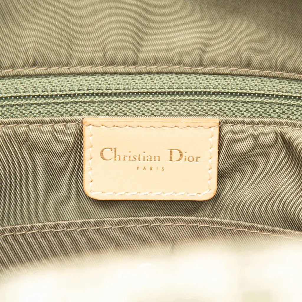 Dior Diorissimo Canvas Double Saddle Bowler Bag Green Canvas Good - Box View