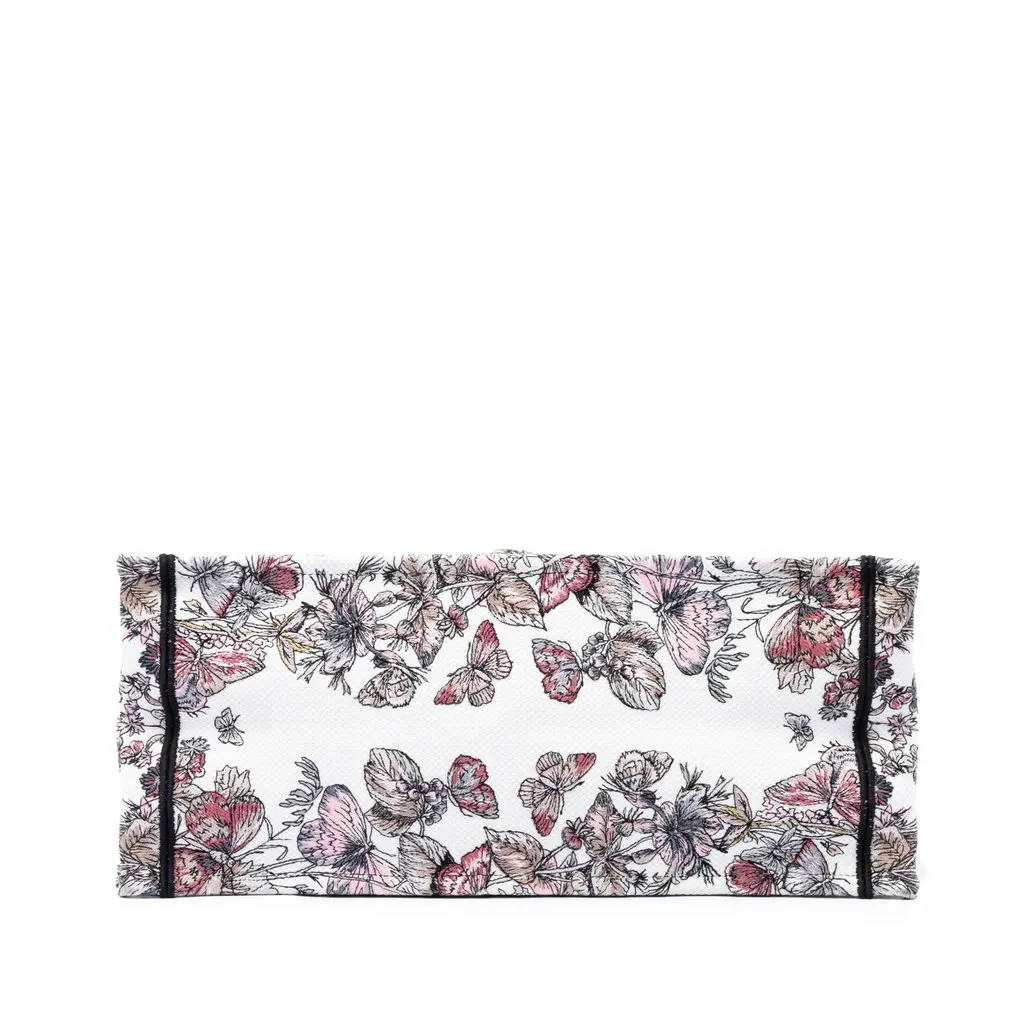 Dior Large Embroidered Canvas Butterfly Around The World Book Tote White Very good - Inside View