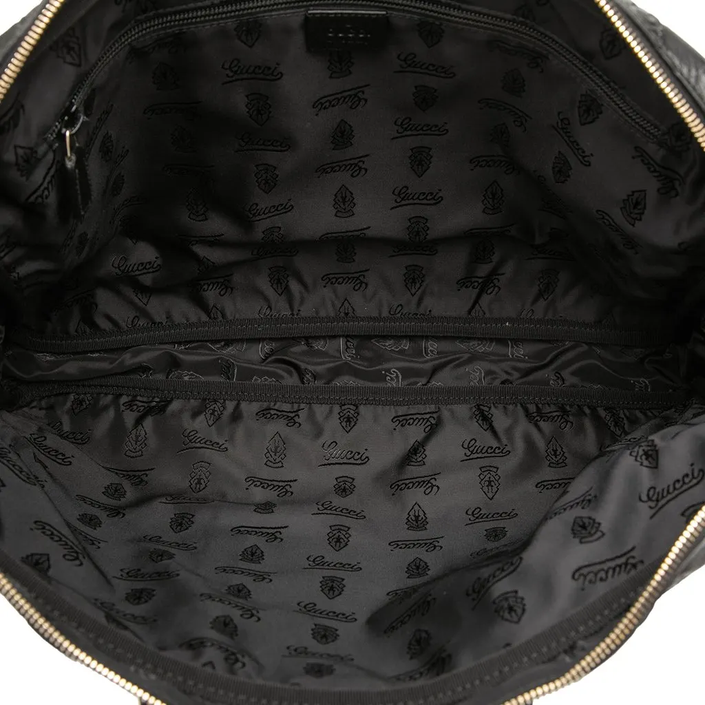 Gucci Guccissima Business Bag Black Leather Very good - Model View