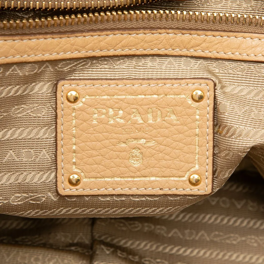 Prada Vitello Daino Tote Beige Leather Very good - Box View