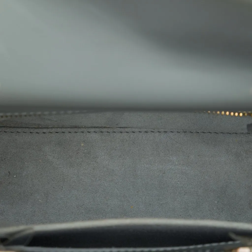 Dior Small Patent Cannage Lady Dior Grey Leather Good - Model View