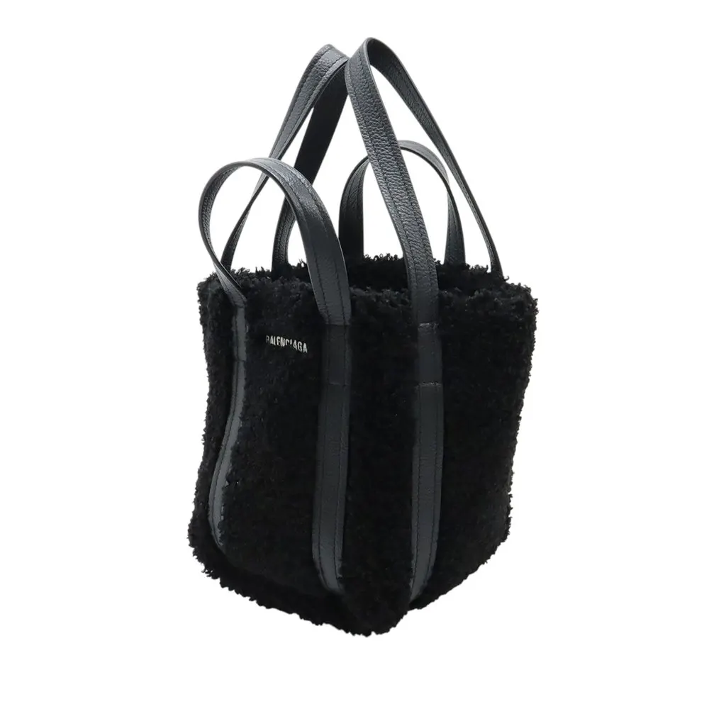 Balenciaga Shearling Everyday North South Tote XS Black Very good - Inside View