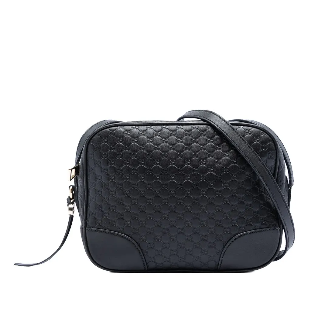 Gucci Microguccissima Bree Crossbody Black Leather Very good - Front View