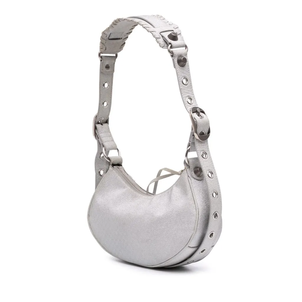 Balenciaga Sparkling Fabric Motocross Le Cagole XS Silver Very good - Back View