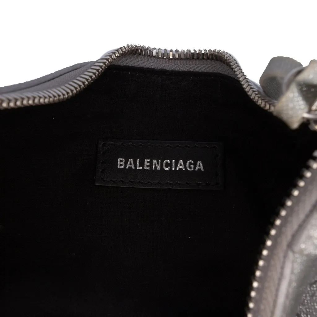 Balenciaga Sparkling Fabric Motocross Le Cagole XS Silver Very good - Box View