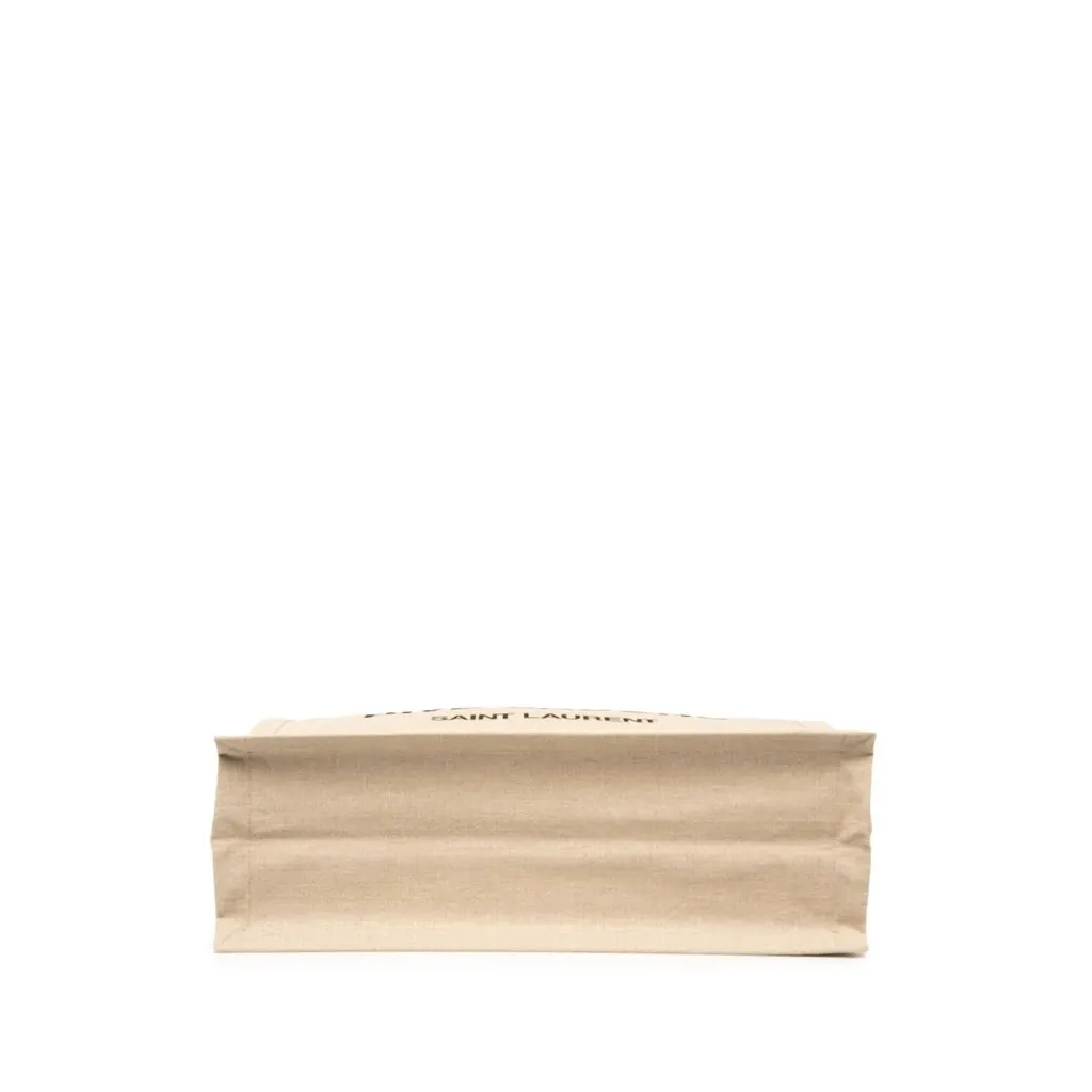 Saint Laurent Large Canvas Rive Gauche Tote Brown Canvas Very good - Inside View