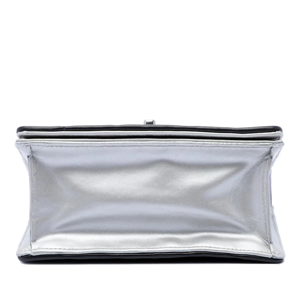 Chanel Small Chevron Lambskin Couture Flap Black Leather Very good - Inside View