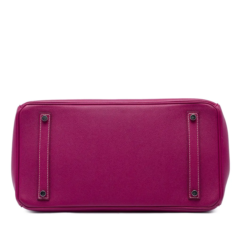 Hermès Epsom Candy Verso Birkin Retourne 35 Pink Leather Good - Inside View