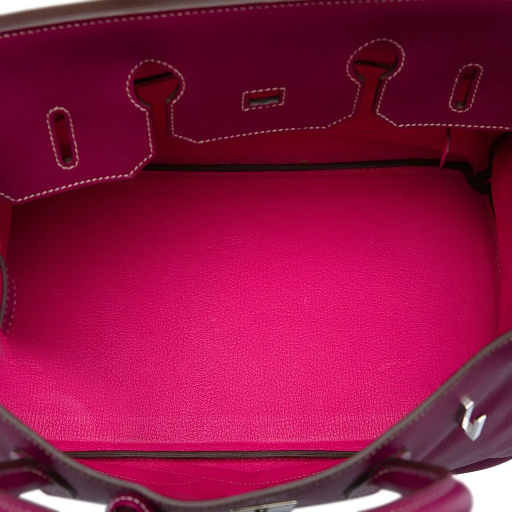 Hermès Epsom Candy Verso Birkin Retourne 35 Pink Leather Good - Model View