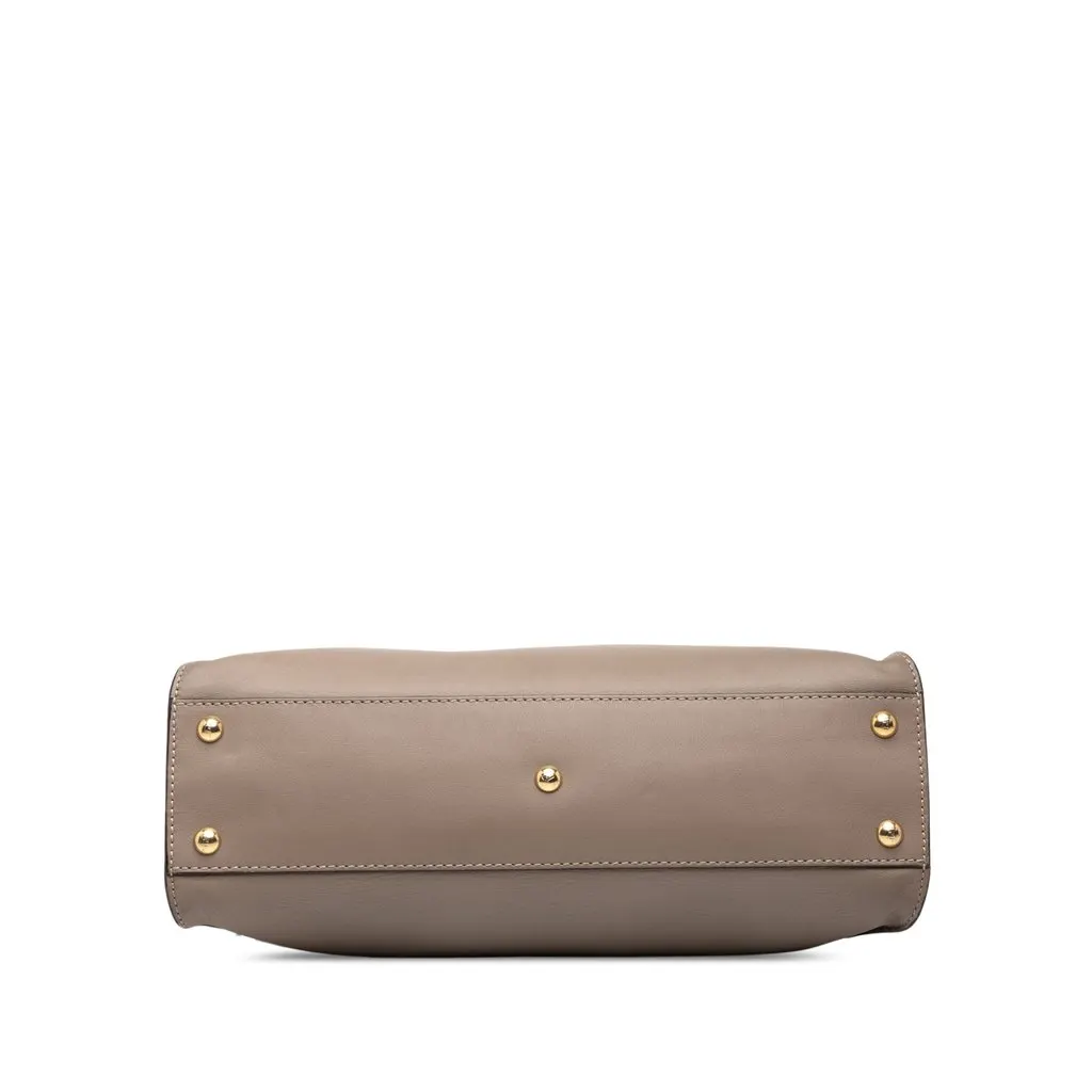 Fendi Medium Leather Peekaboo Iconic Satchel Brown Leather Very good - Inside View