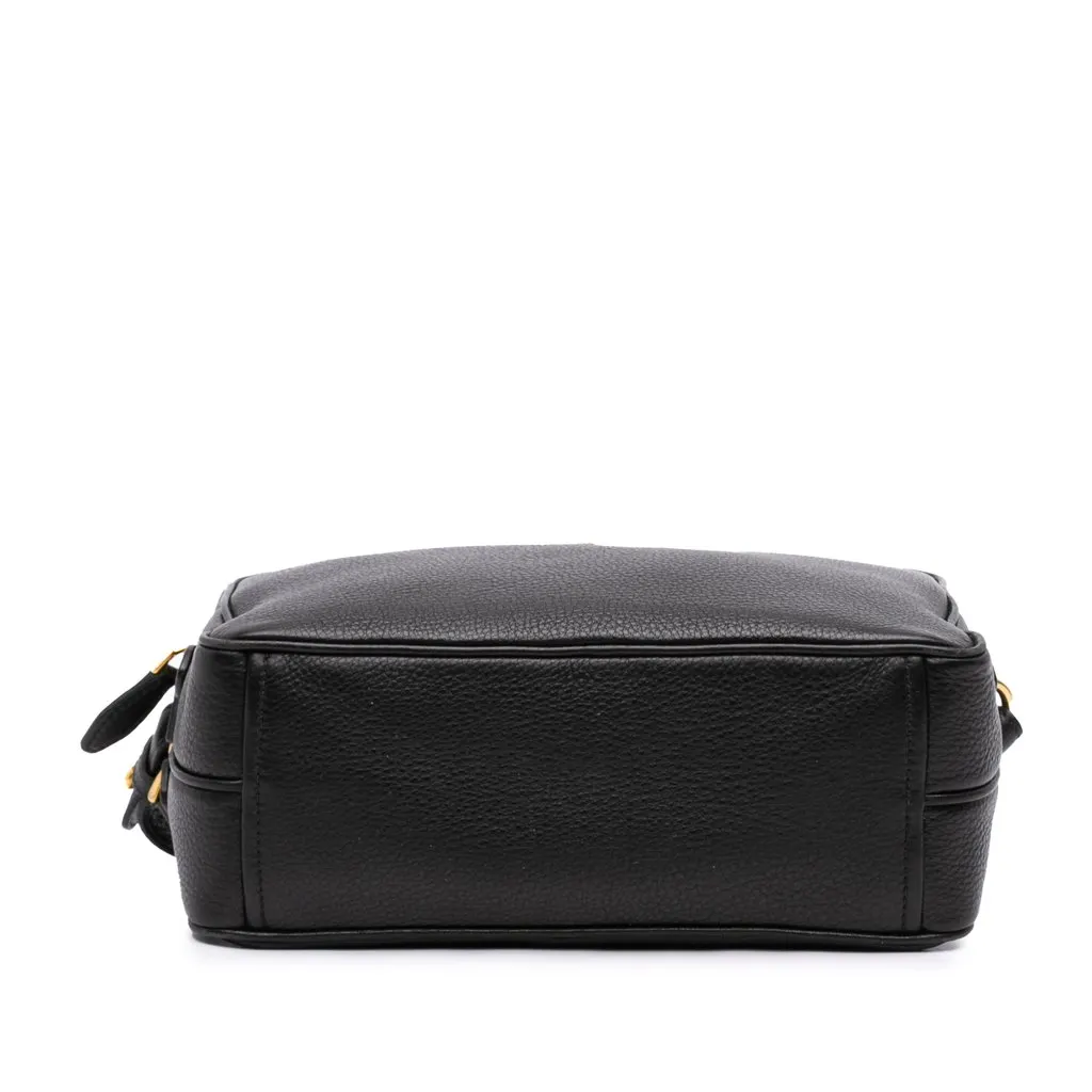 Prada Vitello Phenix Double Zip Camera Bag Black Leather Very good - Inside View