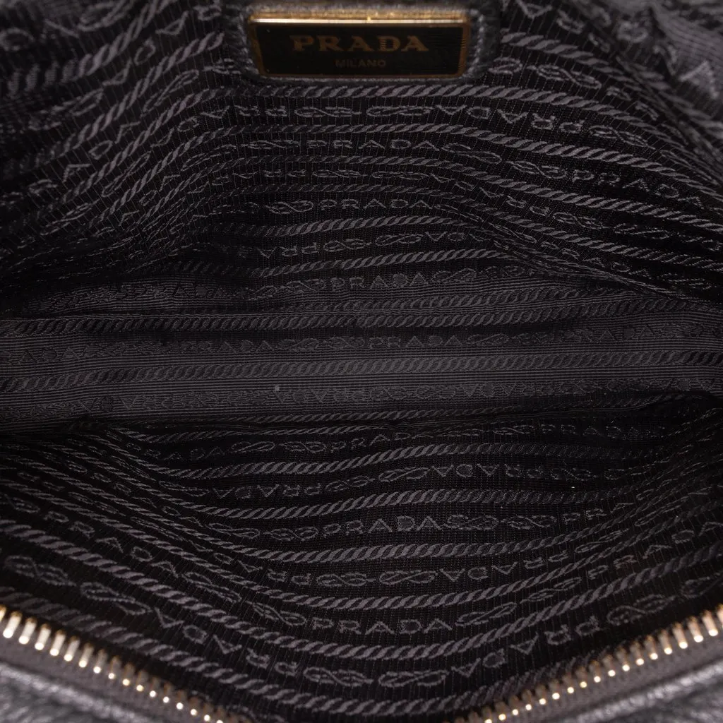 Prada Vitello Phenix Double Zip Camera Bag Black Leather Very good - Box View