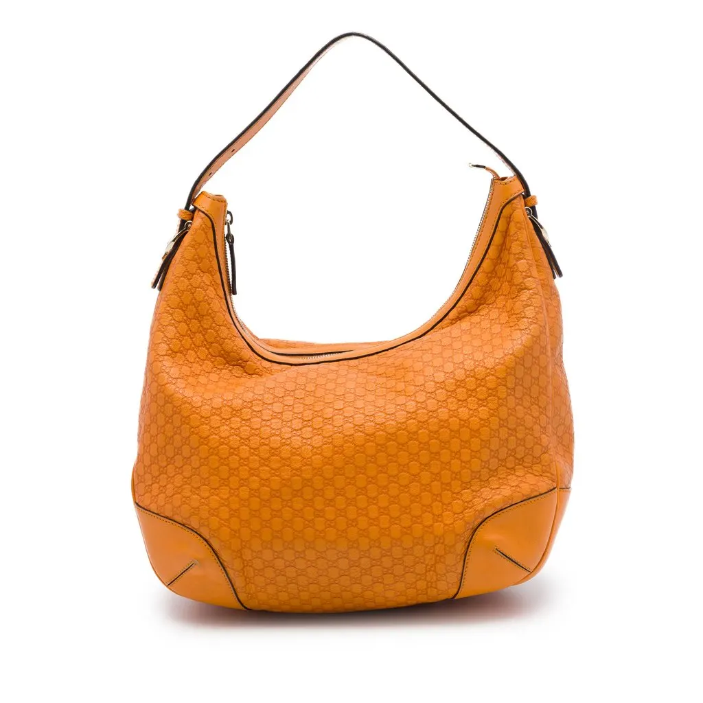 Gucci Microguccissima Nice Shoulder Bag Orange Leather Very good - Front View
