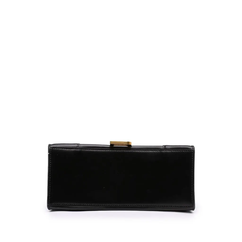 Balenciaga Small Shiny Box Calfskin Hourglass Top Handle Bag Black Leather Very good - Inside View