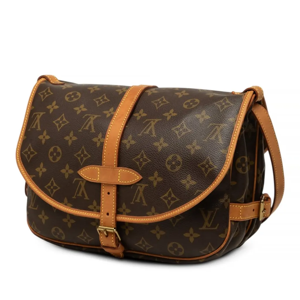 Louis Vuitton Monogram Saumur 30 Brown Canvas Good - Back View