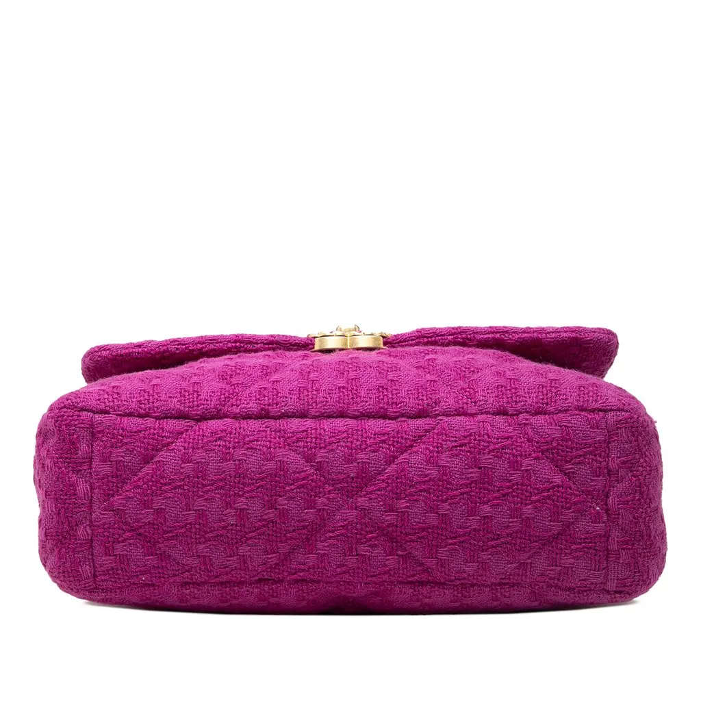 Chanel Large Tweed 19 Flap Purple Very good - Inside View