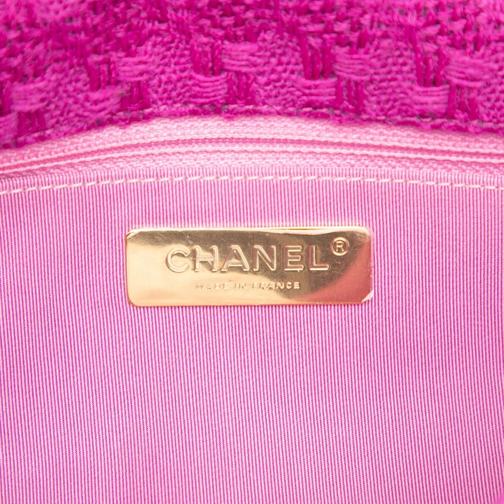 Chanel Large Tweed 19 Flap Purple Very good - Box View