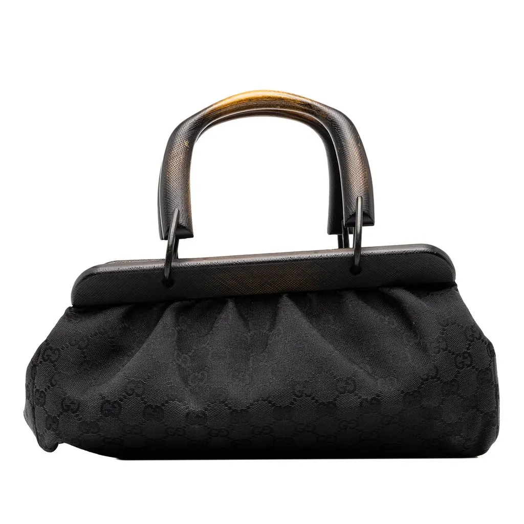 Gucci GG Canvas Wood Frame Handbag